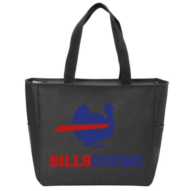 Happy Billsgiving Chicken Football Thanksgiving Zip Tote Bag