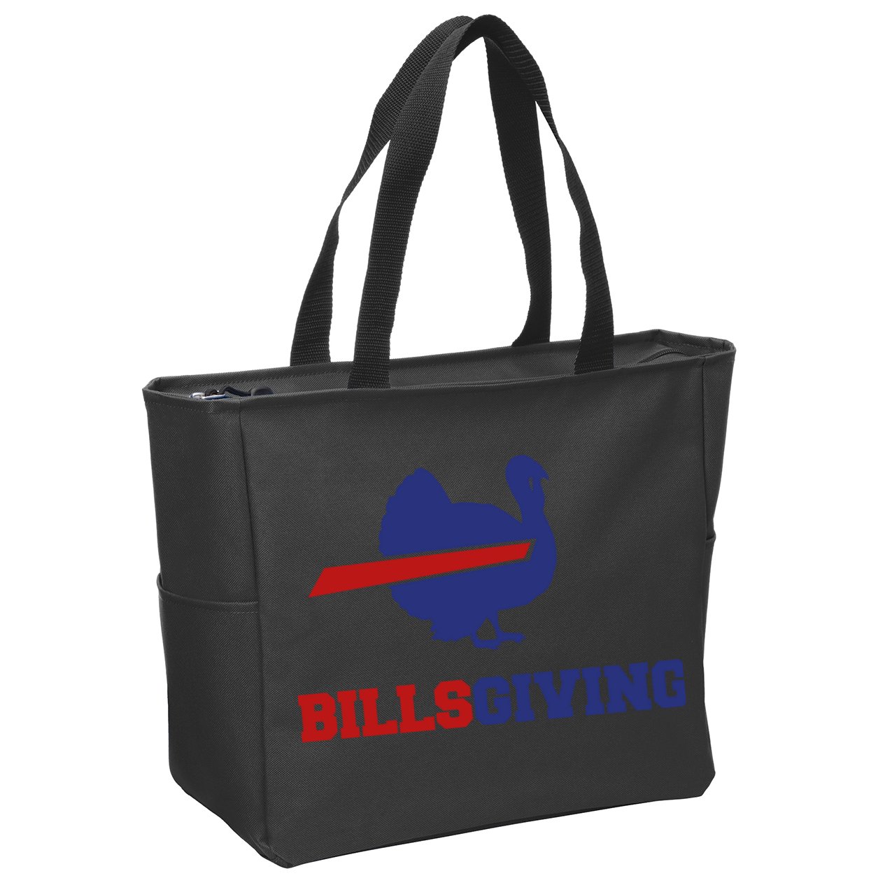 Happy Billsgiving Chicken Football Thanksgiving Zip Tote Bag