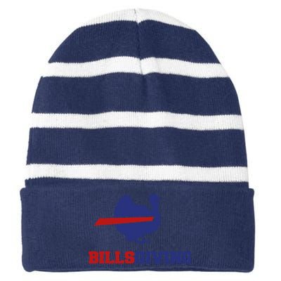 Happy Billsgiving Chicken Football Thanksgiving Striped Beanie with Solid Band