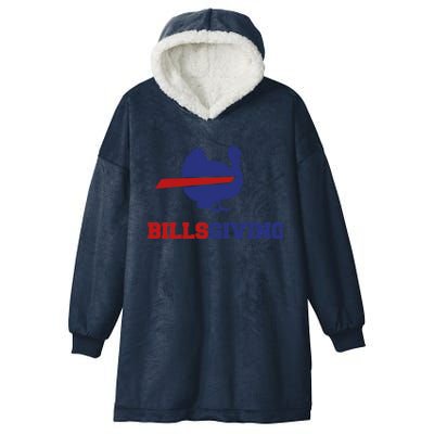 Happy Billsgiving Chicken Football Thanksgiving Hooded Wearable Blanket