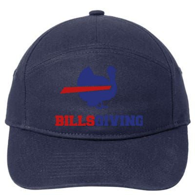 Happy Billsgiving Chicken Football Thanksgiving 7-Panel Snapback Hat