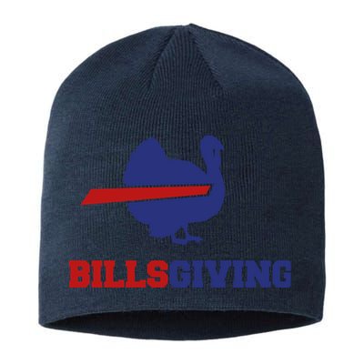 Happy Billsgiving Chicken Football Thanksgiving Sustainable Beanie