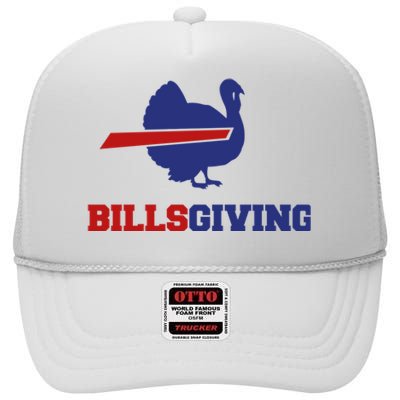 Happy Billsgiving Chicken Football Thanksgiving High Crown Mesh Back Trucker Hat