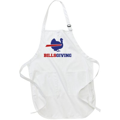 Happy Billsgiving Chicken Football Thanksgiving Full-Length Apron With Pockets