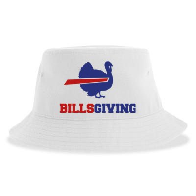 Happy Billsgiving Chicken Football Thanksgiving Sustainable Bucket Hat