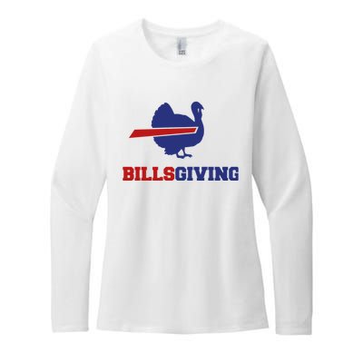 Happy Billsgiving Chicken Football Thanksgiving Womens CVC Long Sleeve Shirt