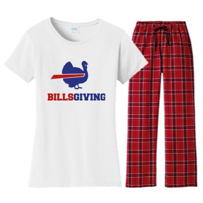 Happy Billsgiving Chicken Football Thanksgiving Women's Flannel Pajama Set