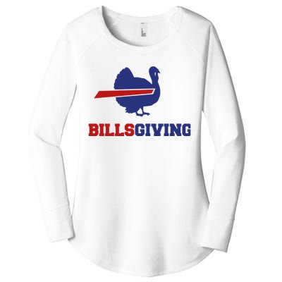 Happy Billsgiving Chicken Football Thanksgiving Women's Perfect Tri Tunic Long Sleeve Shirt