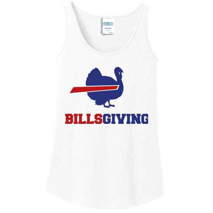 Happy Billsgiving Chicken Football Thanksgiving Ladies Essential Tank