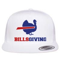 Happy Billsgiving Chicken Football Thanksgiving Flat Bill Trucker Hat