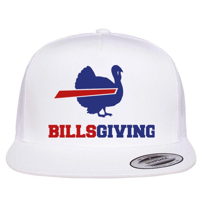 Happy Billsgiving Chicken Football Thanksgiving Flat Bill Trucker Hat