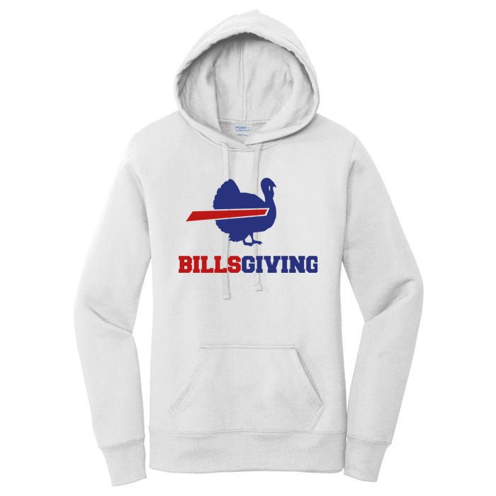 Happy Billsgiving Chicken Football Thanksgiving Women's Pullover Hoodie