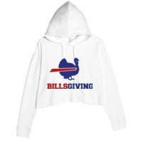 Happy Billsgiving Chicken Football Thanksgiving Crop Fleece Hoodie