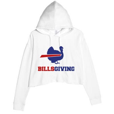 Happy Billsgiving Chicken Football Thanksgiving Crop Fleece Hoodie