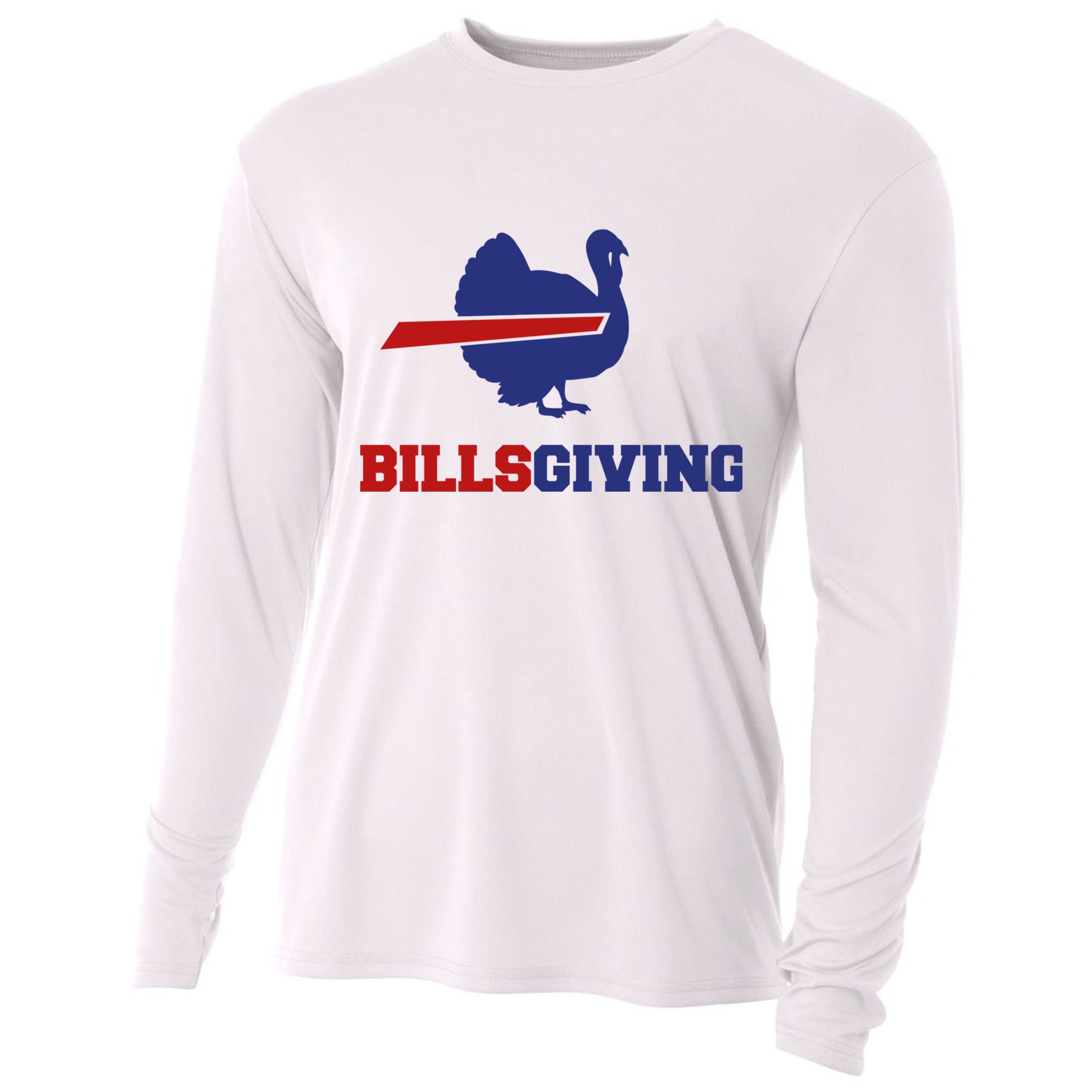 Happy Billsgiving Chicken Football Thanksgiving Cooling Performance Long Sleeve Crew