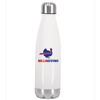 Happy Billsgiving Chicken Football Thanksgiving Stainless Steel Insulated Water Bottle