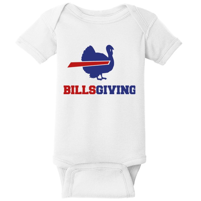 Happy Billsgiving Chicken Football Thanksgiving Baby Bodysuit