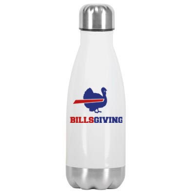 Happy Billsgiving Chicken Football Thanksgiving Stainless Steel Insulated Water Bottle