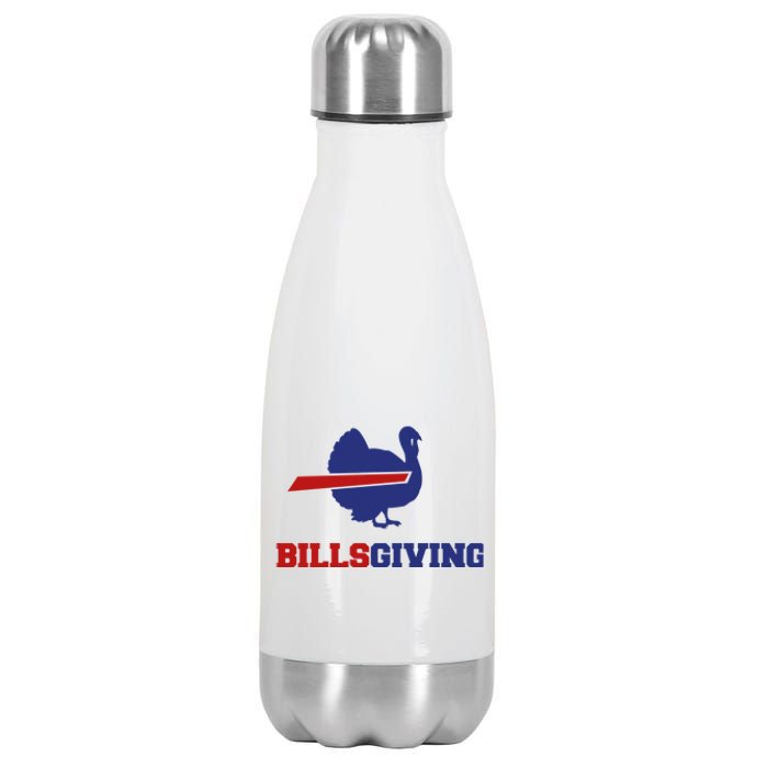 Happy Billsgiving Chicken Football Thanksgiving Stainless Steel Insulated Water Bottle