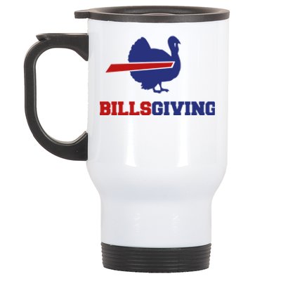 Happy Billsgiving Chicken Football Thanksgiving Stainless Steel Travel Mug