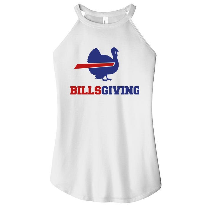 Happy Billsgiving Chicken Football Thanksgiving Women's Perfect Tri Rocker Tank