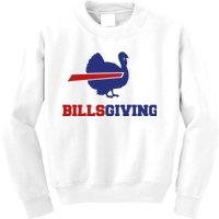 Happy Billsgiving Chicken Football Thanksgiving Kids Sweatshirt