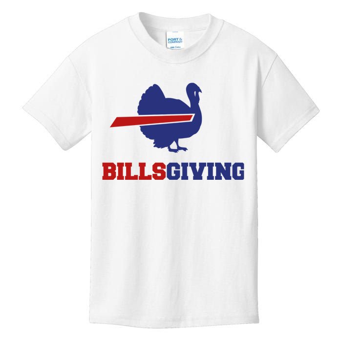 Happy Billsgiving Chicken Football Thanksgiving Kids T-Shirt