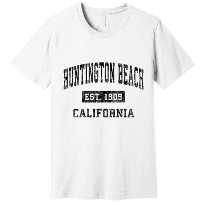 Huntington Beach California Ca Vintage Established Sports Premium T-Shirt