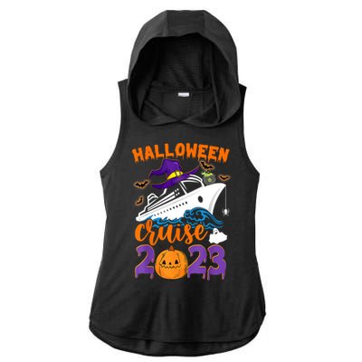 Halloween Boo Cruise Squad Cruising Crew Spooky Season Gift Ladies PosiCharge Tri-Blend Wicking Draft Hoodie Tank