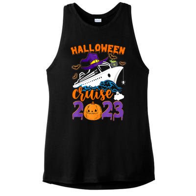 Halloween Boo Cruise Squad Cruising Crew Spooky Season Gift Ladies PosiCharge Tri-Blend Wicking Tank