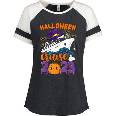 Halloween Boo Cruise Squad Cruising Crew Spooky Season Gift Enza Ladies Jersey Colorblock Tee