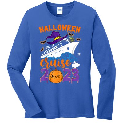 Halloween Boo Cruise Squad Cruising Crew Spooky Season Gift Ladies Long Sleeve Shirt