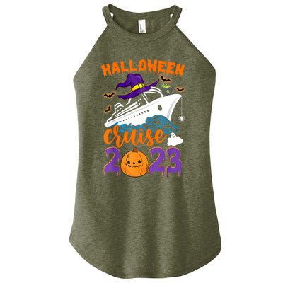 Halloween Boo Cruise Squad Cruising Crew Spooky Season Gift Women's Perfect Tri Rocker Tank