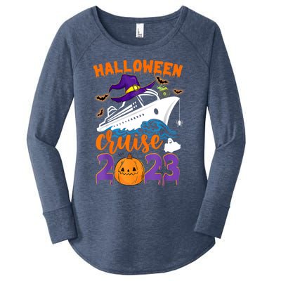 Halloween Boo Cruise Squad Cruising Crew Spooky Season Gift Women's Perfect Tri Tunic Long Sleeve Shirt