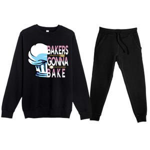 Holiday Baking Competition Chefs Hat Bakers Gonna Bake Gift Premium Crewneck Sweatsuit Set