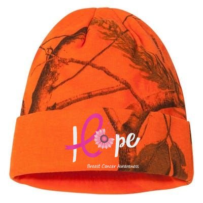 Hope Breast Cancer Pin.K Ribbons Sunflower October Month Kati Licensed 12" Camo Beanie