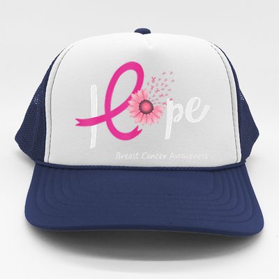 Hope Breast Cancer Pin.K Ribbons Sunflower October Month Trucker Hat