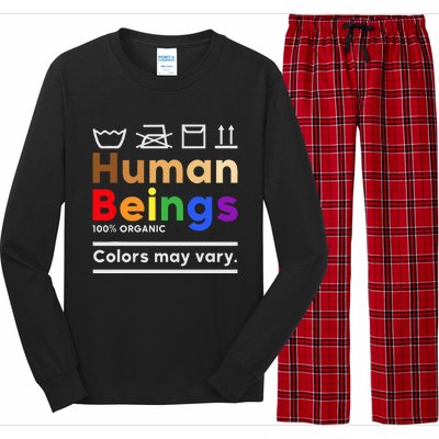 Human Beings Colors May Vary Washing Instructions Long Sleeve Pajama Set