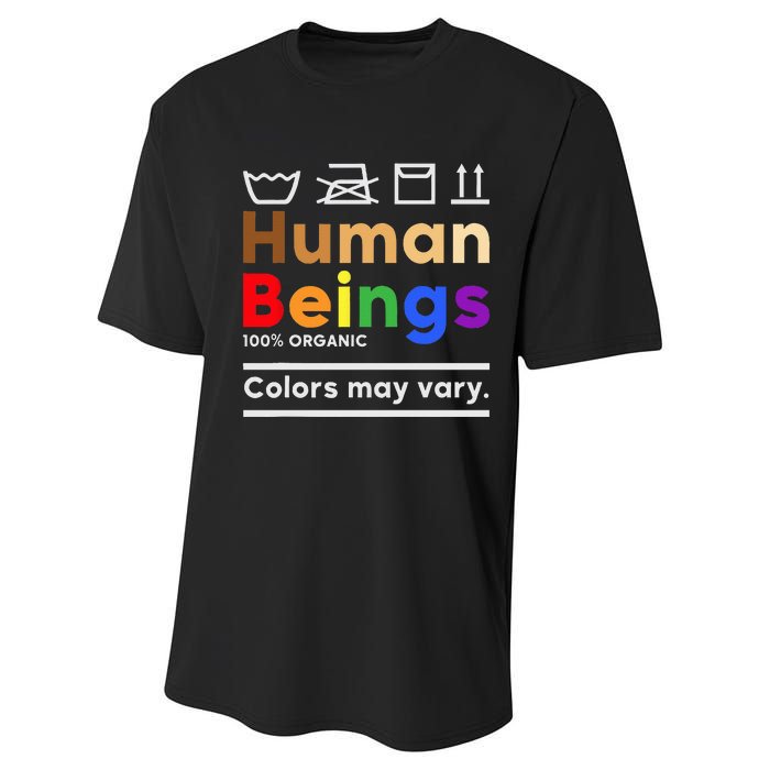 Human Beings Colors May Vary Washing Instructions Performance Sprint T-Shirt