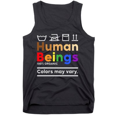 Human Beings Colors May Vary Washing Instructions Tank Top