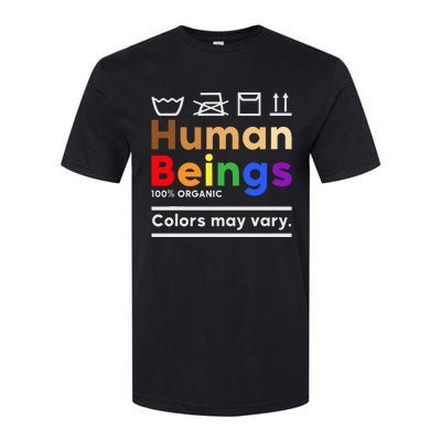 Human Beings Colors May Vary Washing Instructions Softstyle CVC T-Shirt