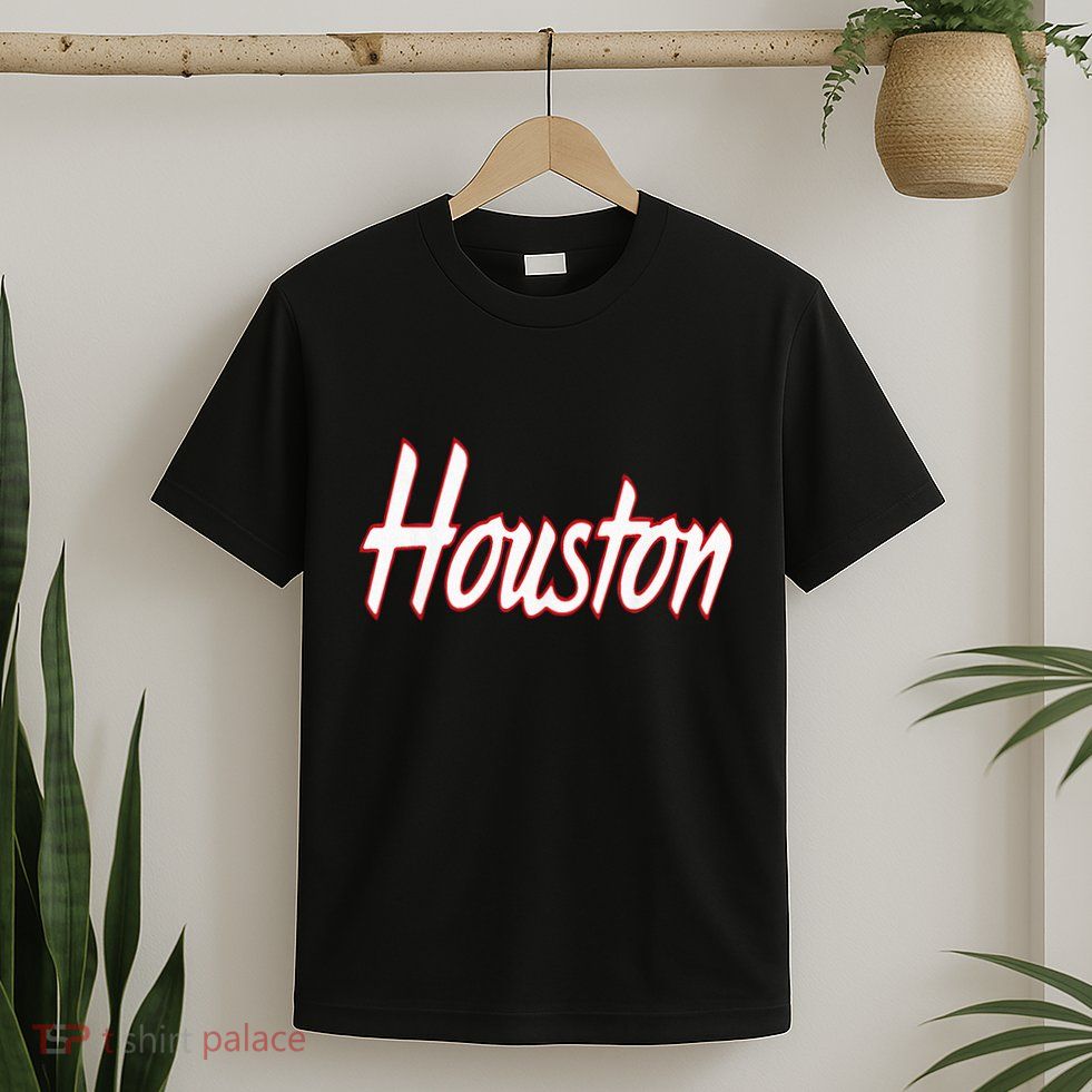 Houston Blue Collection Script Text T-Shirt