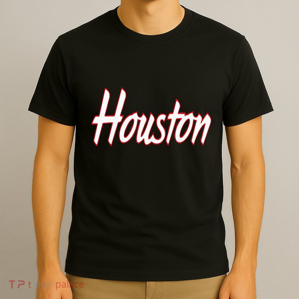 Houston Blue Collection Script Text T-Shirt