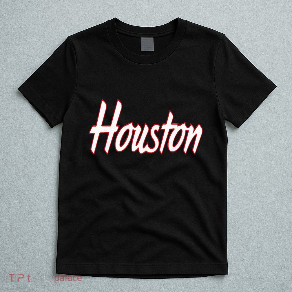 Houston Blue Collection Script Text T-Shirt