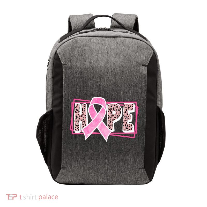 Hope Breast Cancer Awareness Ribbon Vector Backpack