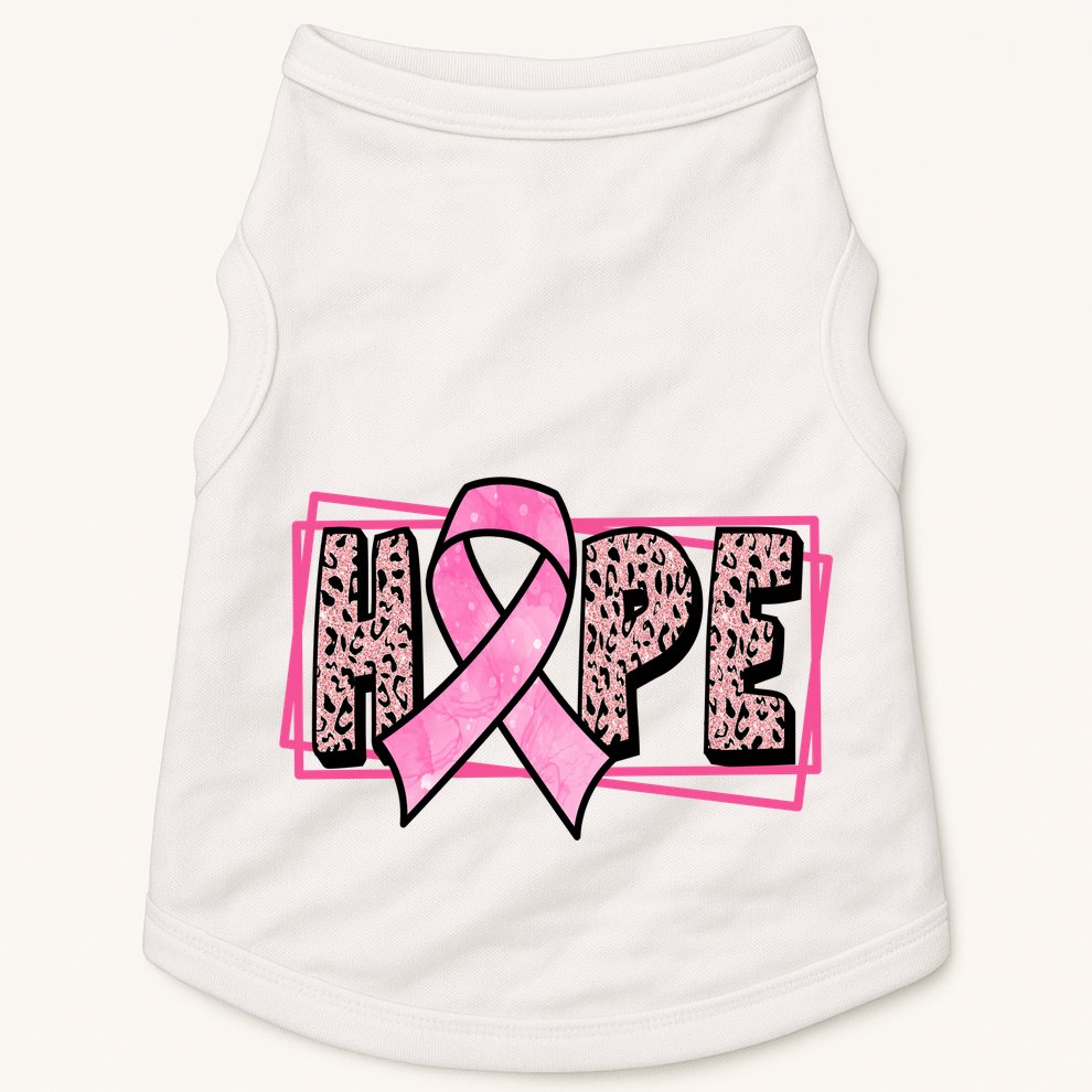 Hope Breast Cancer Awareness Ribbon Doggie Tank