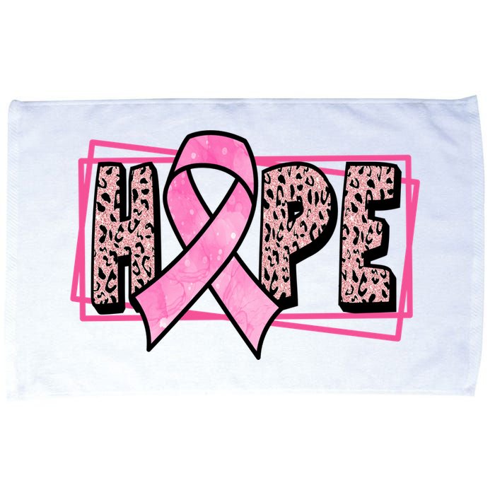 Hope Breast Cancer Awareness Ribbon Microfiber Hand Towel