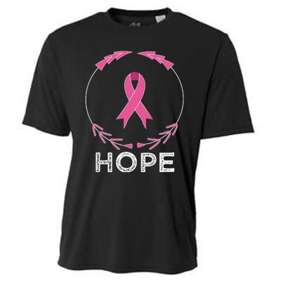 Hope Breast Cancer Awareness T With Ribbon Cooling Performance Crew T-Shirt