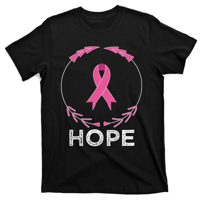 Hope Breast Cancer Awareness T With Ribbon T-Shirt