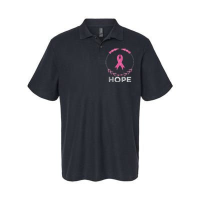 Hope Breast Cancer Awareness T With Ribbon Softstyle Adult Sport Polo